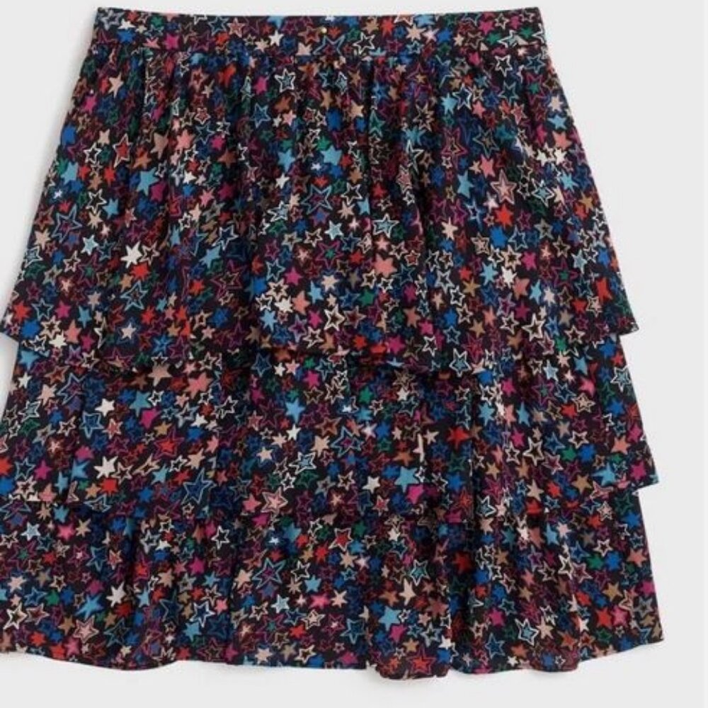 JCrew - Kaleidoscope Star Chiffon Tiered Skirt - size 6